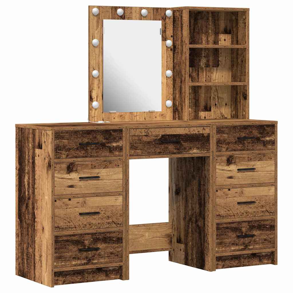Klædeskab med hylde 3 pcs Brun 40 x 41 x 135 cm Konstrueret træ