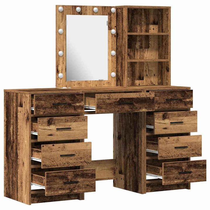 Klædeskab med hylde 3 pcs Brun 40 x 41 x 135 cm Konstrueret træ