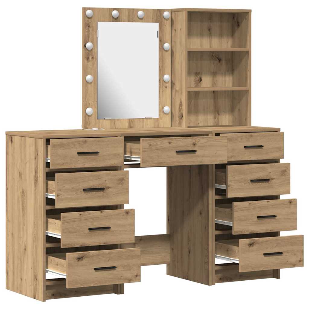 Klædeskab med hylde 3 pcs Brun 40 x 41 x 135 cm Konstrueret træ