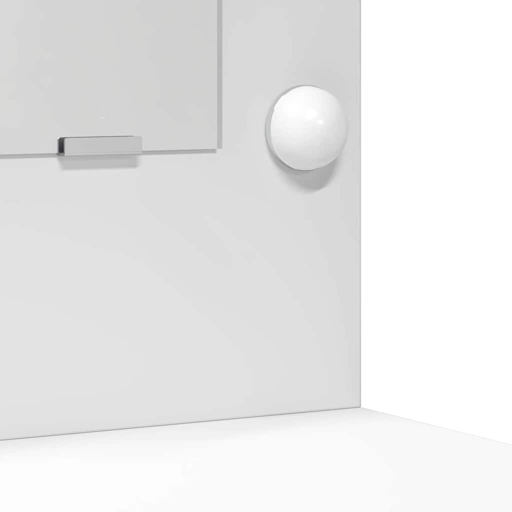 Klædeskab med skuffe 2 pcs Hvid 40 x 41 x 75 cm Konstrueret træ