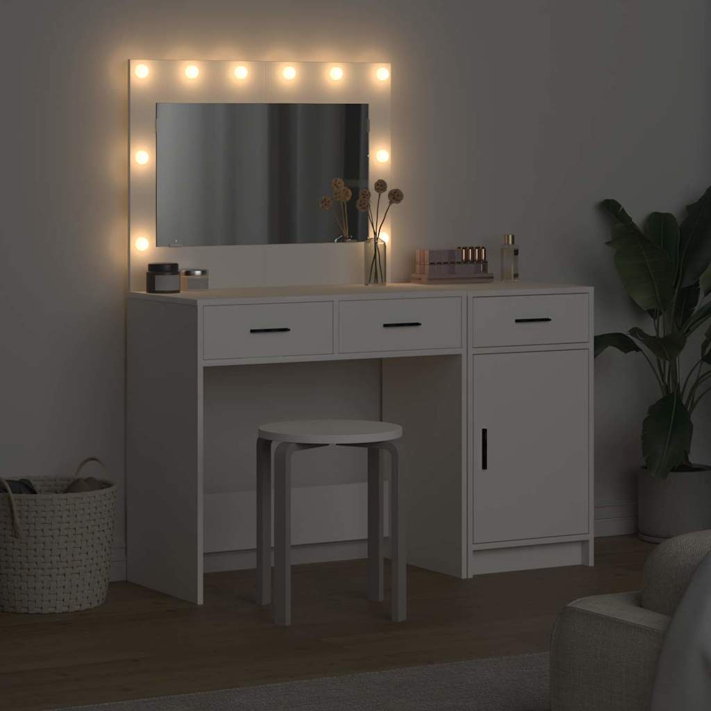 Klædeskab med skuffe 2 pcs Hvid 40 x 41 x 75 cm Konstrueret træ