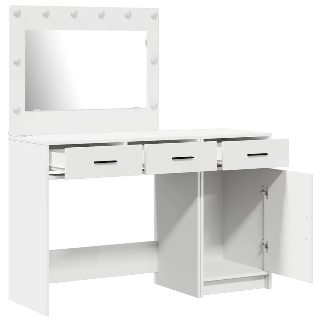 Klædeskab med skuffe 2 pcs Hvid 40 x 41 x 75 cm Konstrueret træ