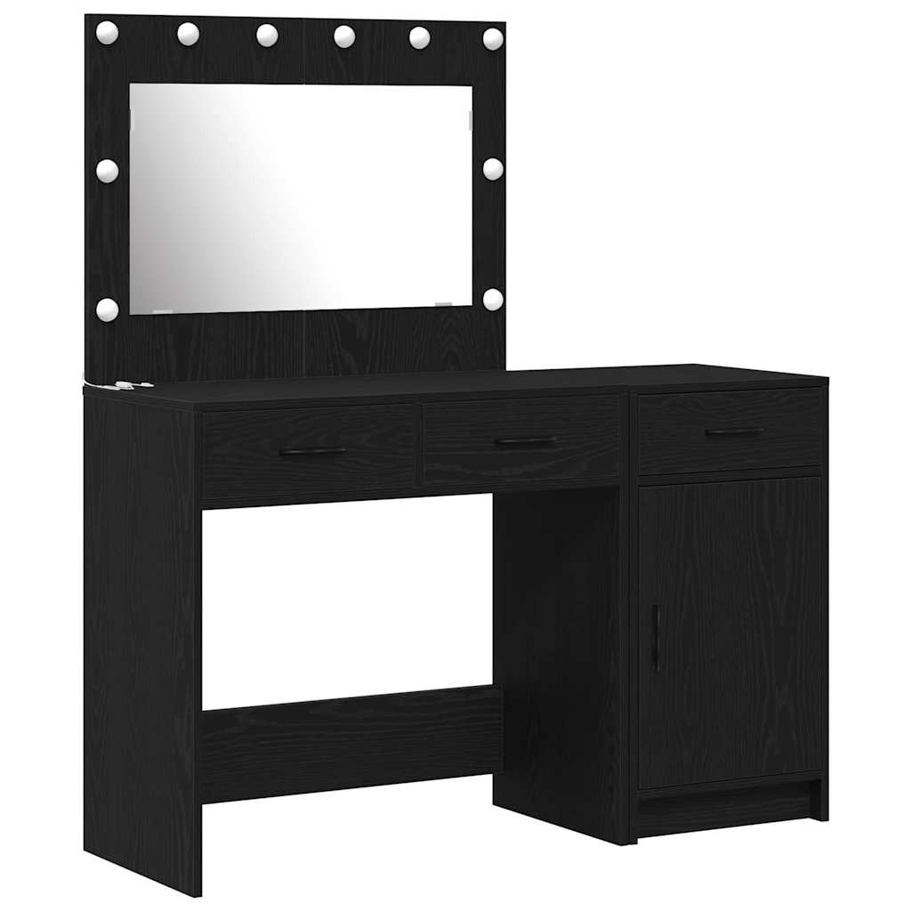 Klædeskab med skuffe 2 pcs Sort 40 x 41 x 75 cm Konstrueret træ
