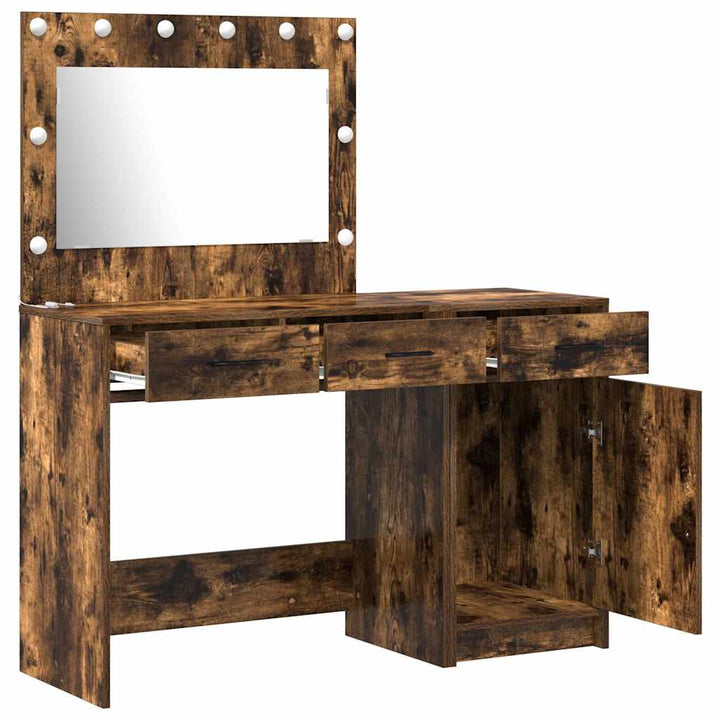 Klædeskab med skuffe 2 pcs Brun 40 x 41 x 75 cm Konstrueret træ