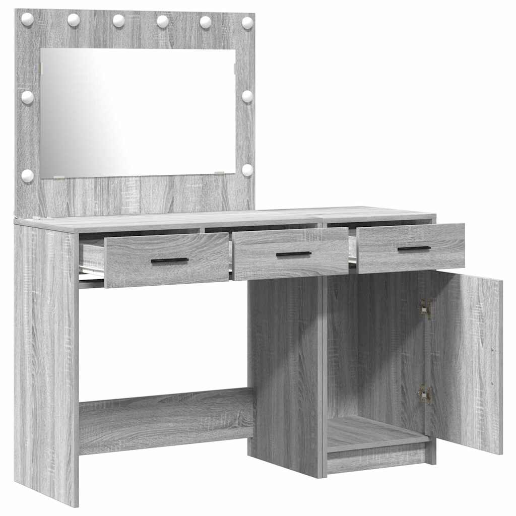 Klædeskab med skuffe 2 pcs Grå 40 x 41 x 75 cm Konstrueret træ