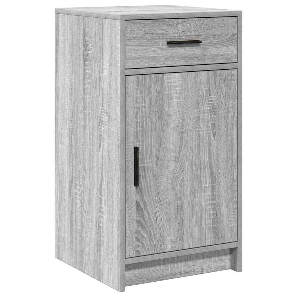 Klædeskab med skuffe 2 pcs Grå 40 x 41 x 75 cm Konstrueret træ