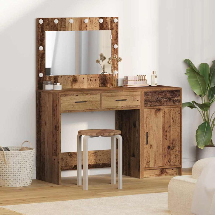 Klædeskab med skuffe 2 pcs Brun 40 x 41 x 75 cm Konstrueret træ
