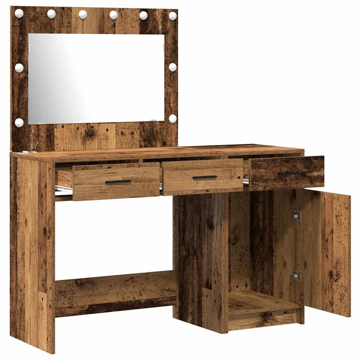 Klædeskab med skuffe 2 pcs Brun 40 x 41 x 75 cm Konstrueret træ
