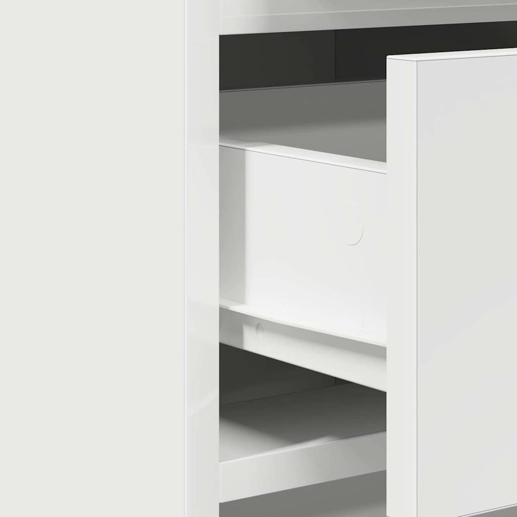 Klædeskab med dør 2 pcs Hvid 50 x 41 x 135 cm Konstrueret træ