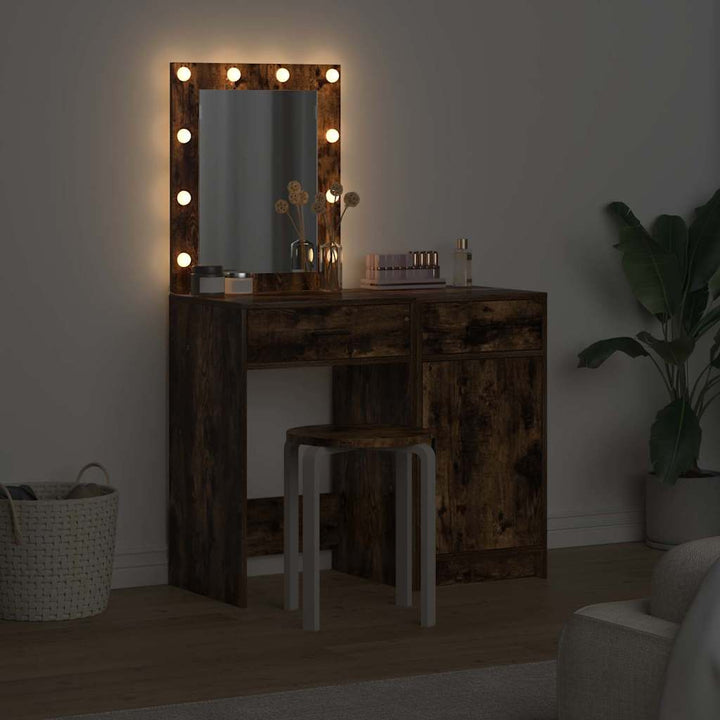 Klædeskab med dør 2 pcs Brun 50 x 41 x 135 cm Konstrueret træ