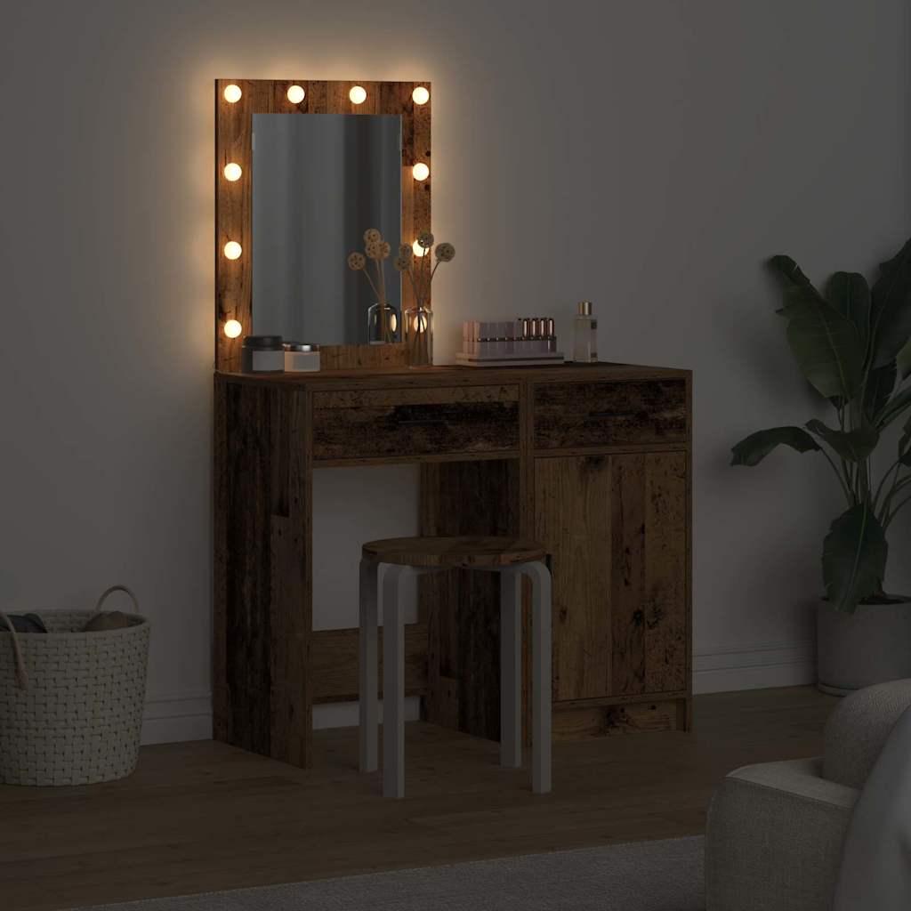 Klædeskab med dør 2 pcs Brun 50 x 41 x 135 cm Konstrueret træ