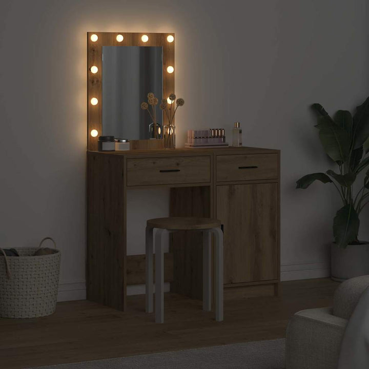 Klædeskab med dør 2 pcs Brun 50 x 41 x 135 cm Konstrueret træ