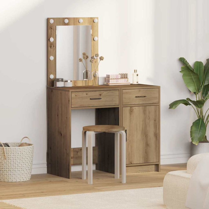 Klædeskab med dør 2 pcs Brun 50 x 41 x 135 cm Konstrueret træ