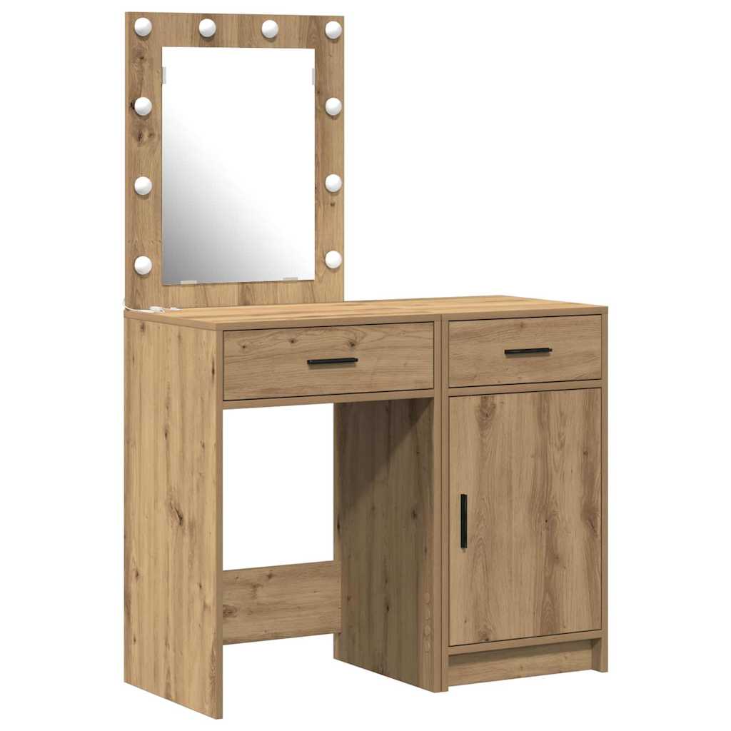 Klædeskab med dør 2 pcs Brun 50 x 41 x 135 cm Konstrueret træ