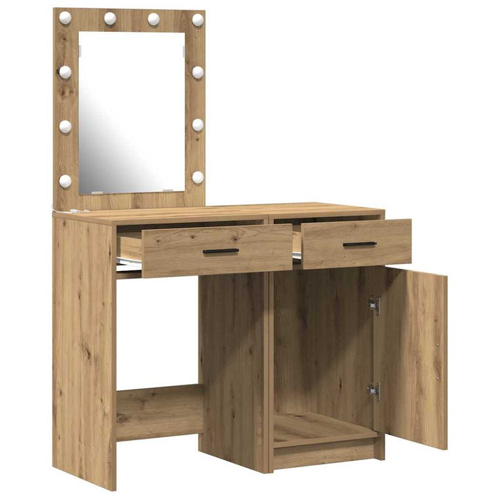 Klædeskab med dør 2 pcs Brun 50 x 41 x 135 cm Konstrueret træ