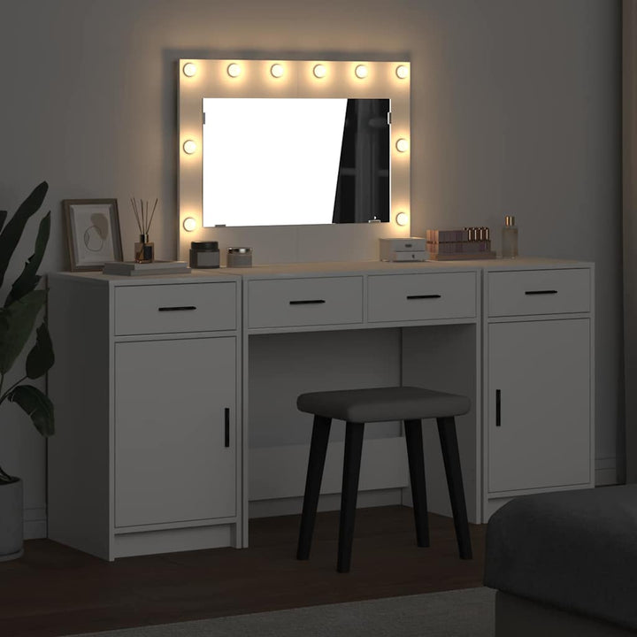 Klædeskab med skuffe 3 pcs Hvid 40 x 41 x 75 cm Konstrueret træ