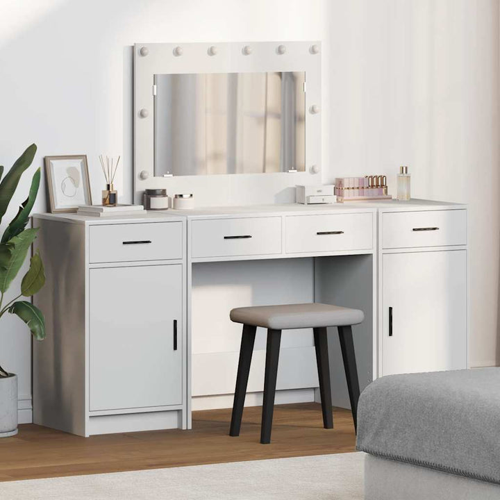 Klædeskab med skuffe 3 pcs Hvid 40 x 41 x 75 cm Konstrueret træ
