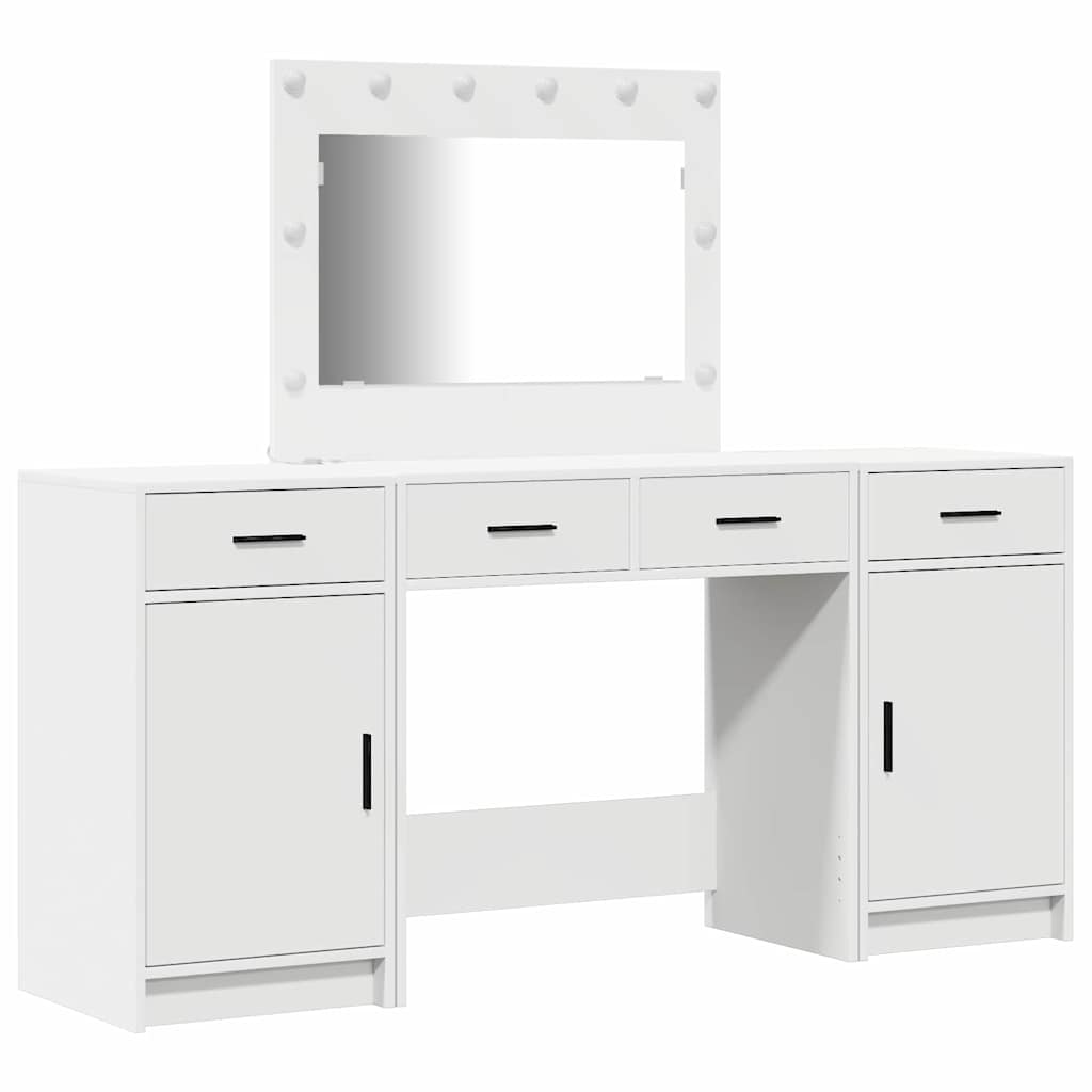 Klædeskab med skuffe 3 pcs Hvid 40 x 41 x 75 cm Konstrueret træ