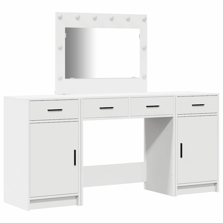 Klædeskab med skuffe 3 pcs Hvid 40 x 41 x 75 cm Konstrueret træ