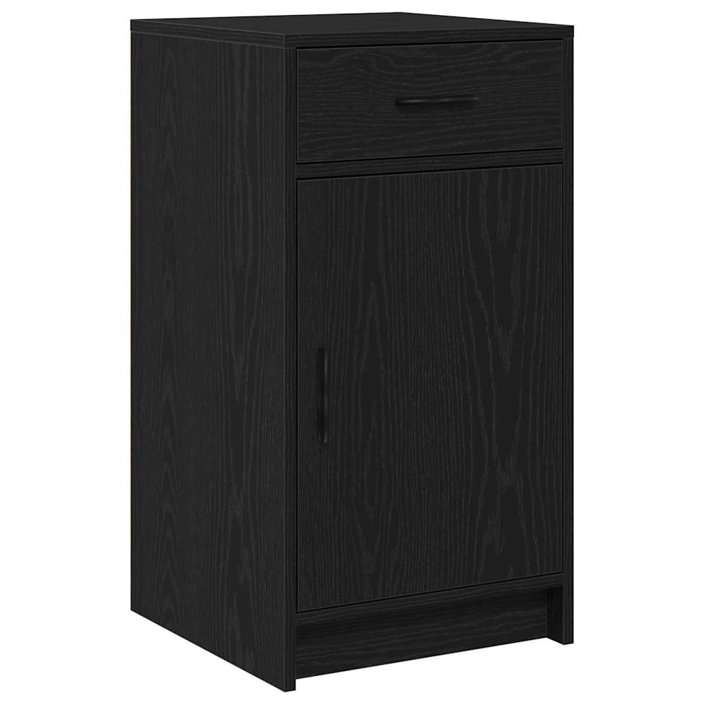 Klædeskab med skuffe 3 pcs Sort 40 x 41 x 75 cm Konstrueret træ