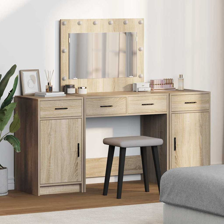 Klædeskab med skuffe 3 pcs Brun 40 x 41 x 75 cm Konstrueret træ