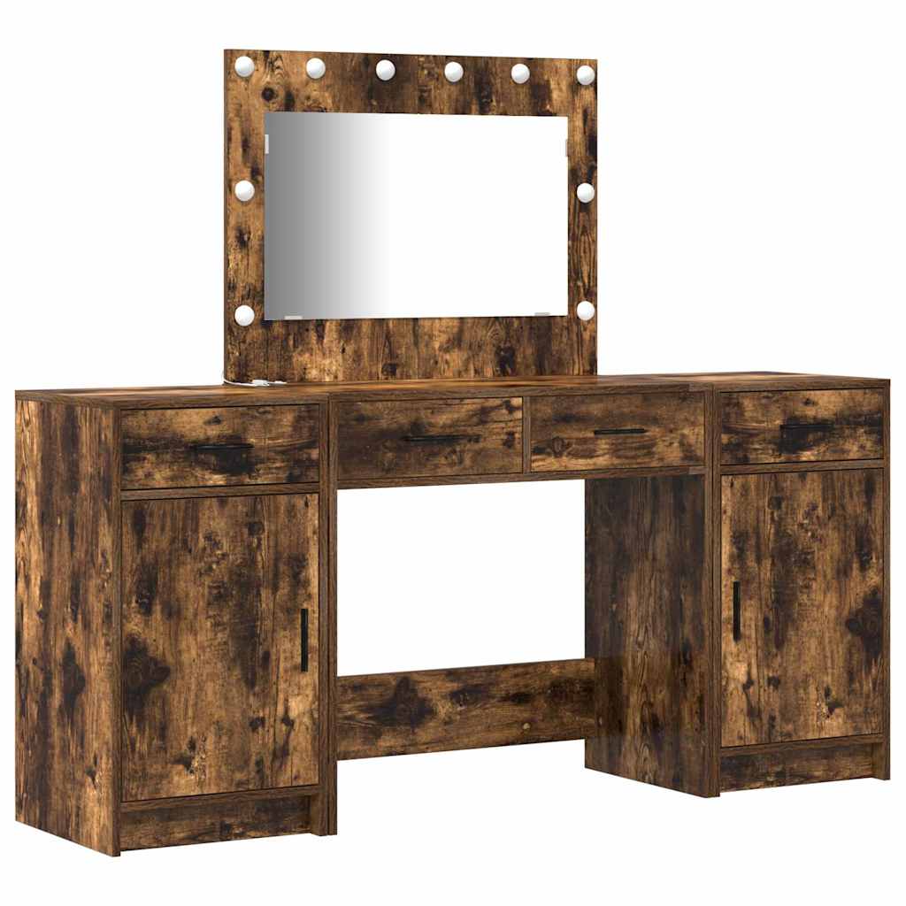Klædeskab med skuffe 3 pcs Brun 40 x 41 x 75 cm Konstrueret træ