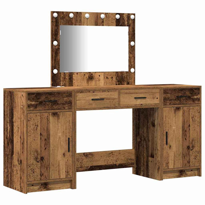 Klædeskab med skuffe 3 pcs Brun 40 x 41 x 75 cm Konstrueret træ