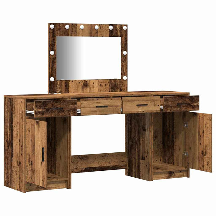 Klædeskab med skuffe 3 pcs Brun 40 x 41 x 75 cm Konstrueret træ