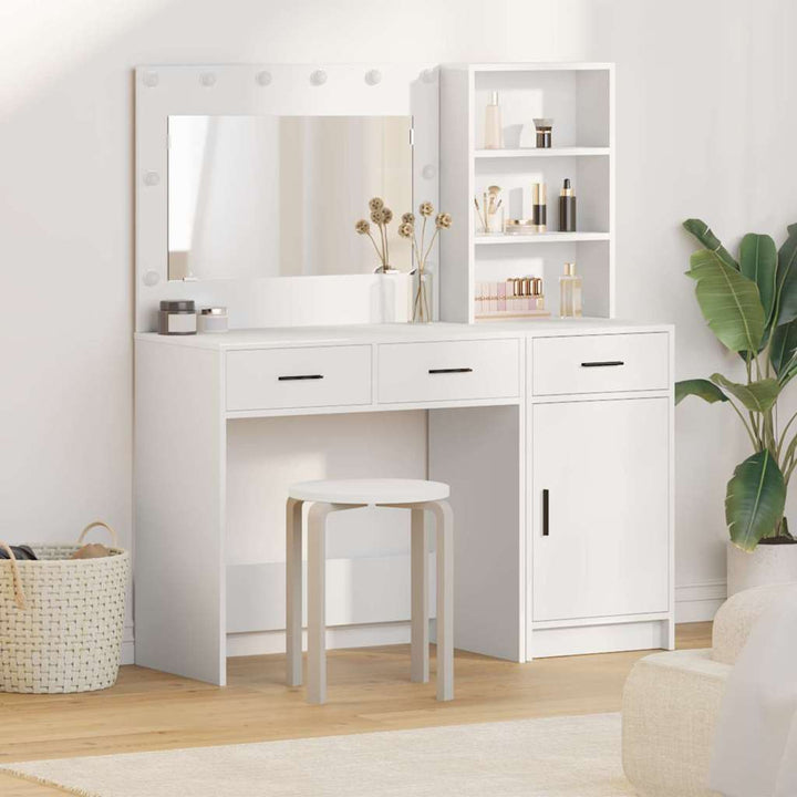 Klædeskab med dør 2 pcs Hvid 78.5 x 41 x 135 cm Konstrueret træ