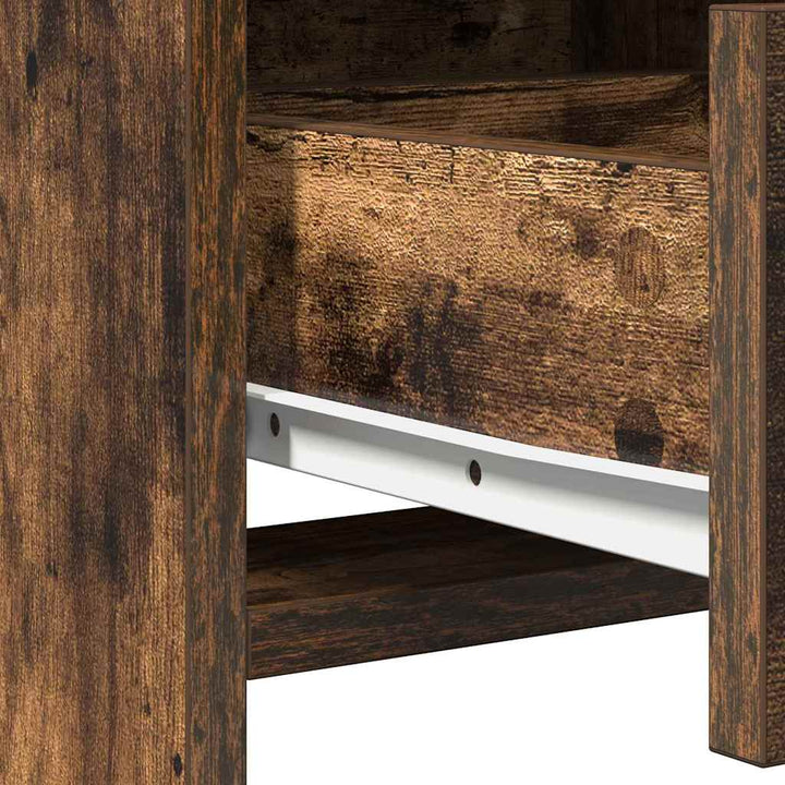 Klædeskab med dør 2 pcs Brun 78.5 x 41 x 135 cm Konstrueret træ