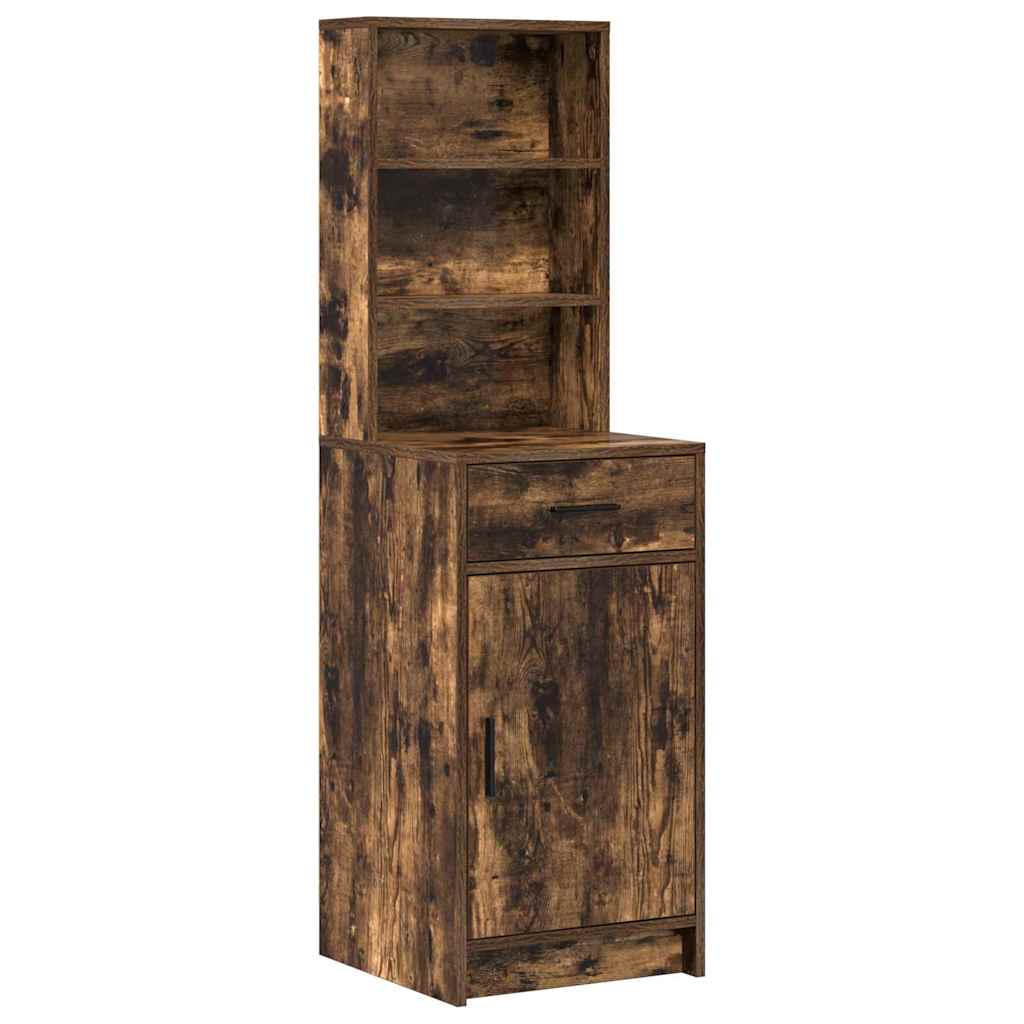 Klædeskab med dør 2 pcs Brun 78.5 x 41 x 135 cm Konstrueret træ