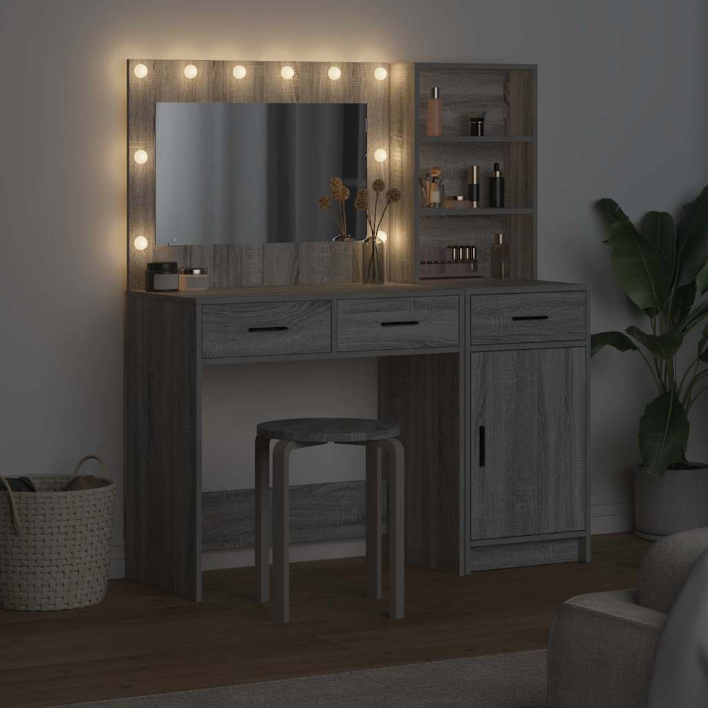 Klædeskab med dør 2 pcs Grå 78.5 x 41 x 135 cm Konstrueret træ