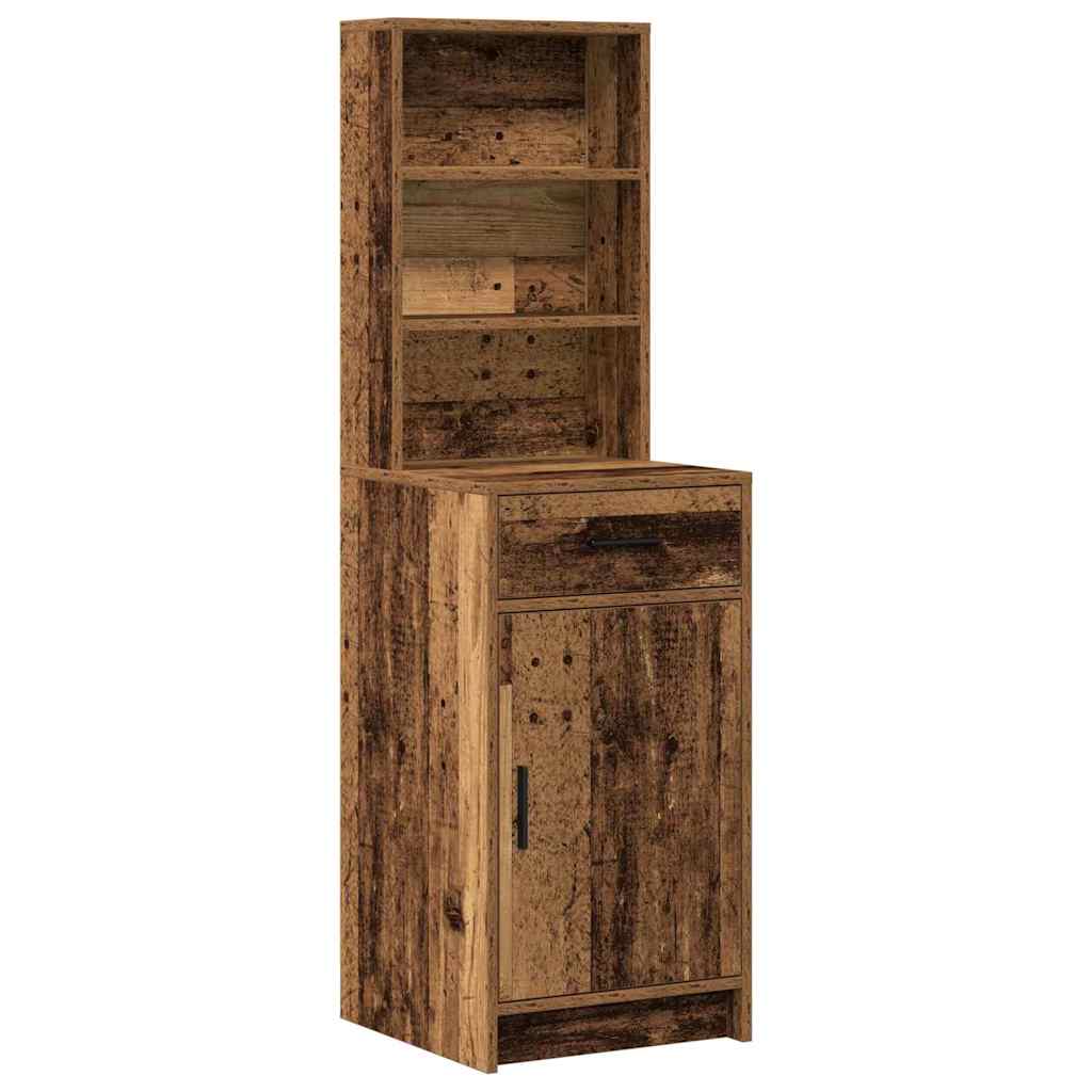 Klædeskab med dør 2 pcs Brun 78.5 x 41 x 135 cm Konstrueret træ