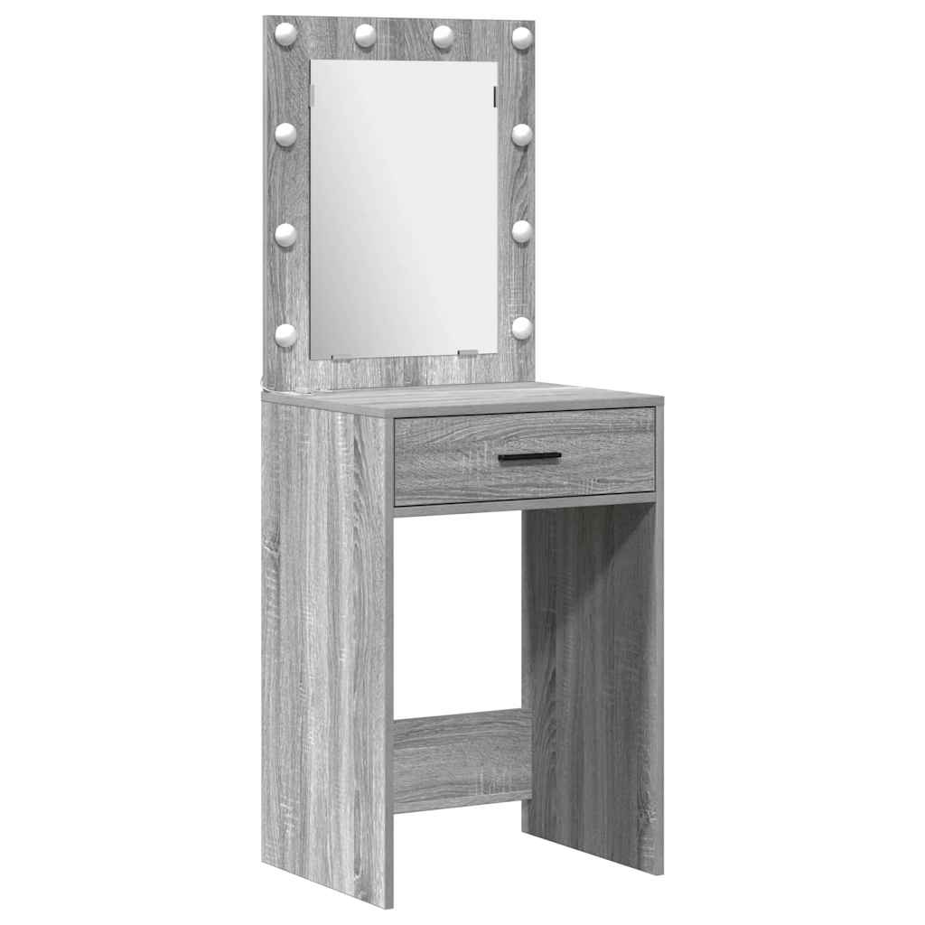Makeupbord Sæt med skuffe 2 pcs Grå sonoma-eg 50 x 41 x 135 cm