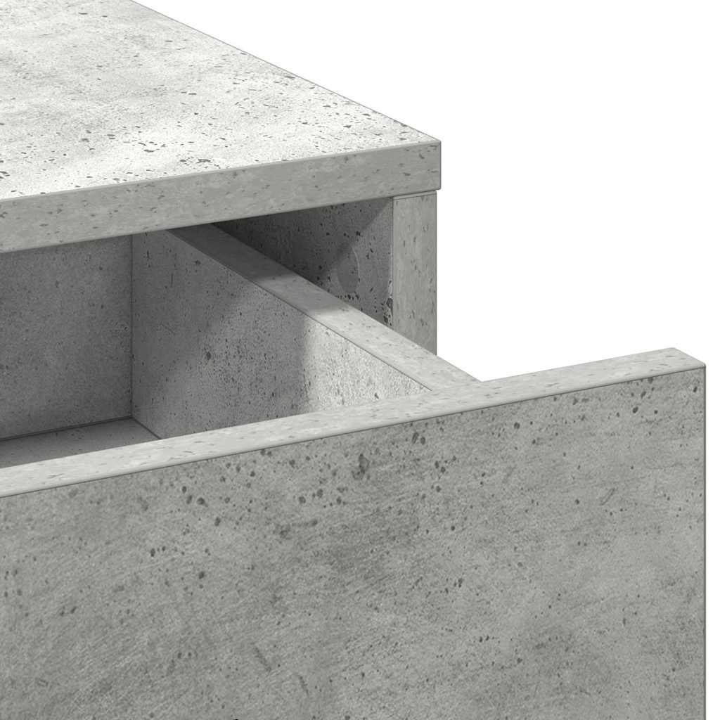 Makeupbord Sæt 3 pcs Beton Grå 50 x 41 x 135 cm Konstrueret træ