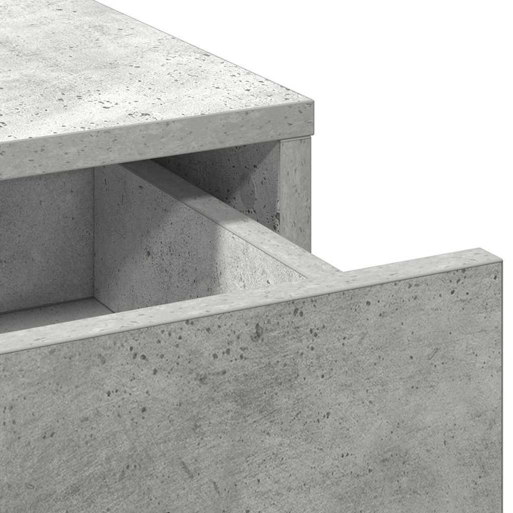 Makeupbord Sæt 3 pcs Beton Grå 50 x 41 x 135 cm Konstrueret træ