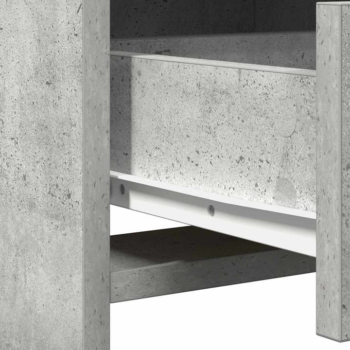 Makeupbord Sæt 3 pcs Beton Grå 50 x 41 x 135 cm Konstrueret træ