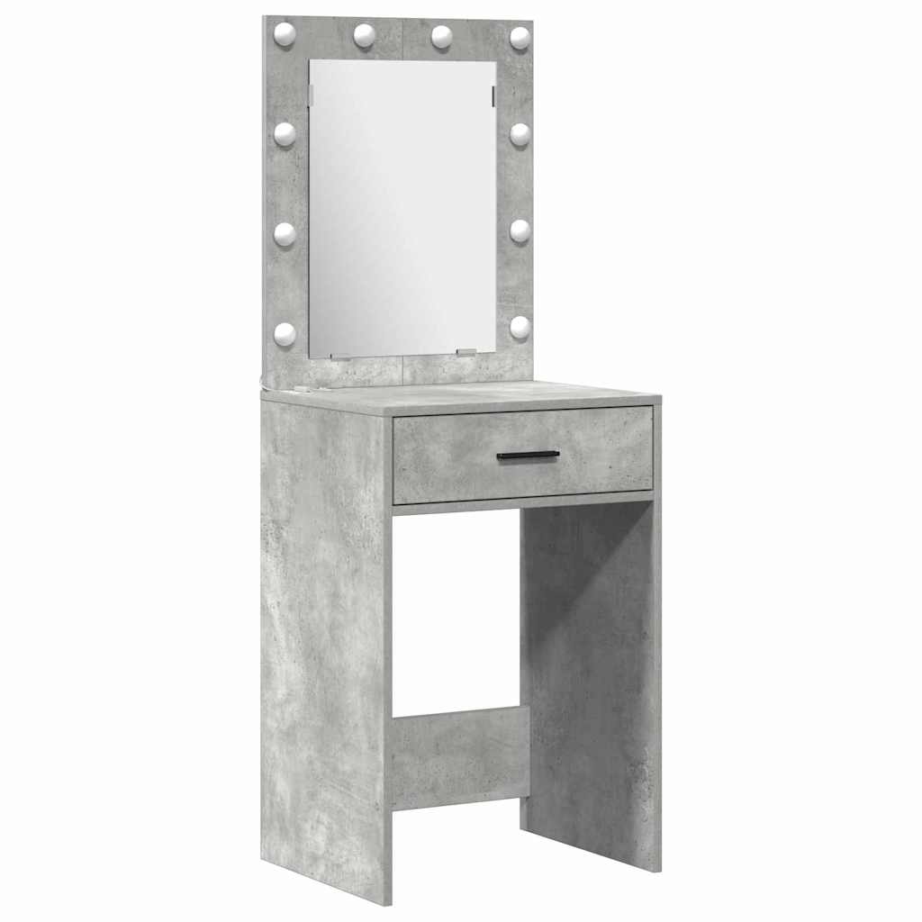 Makeupbord Sæt 3 pcs Beton Grå 50 x 41 x 135 cm Konstrueret træ