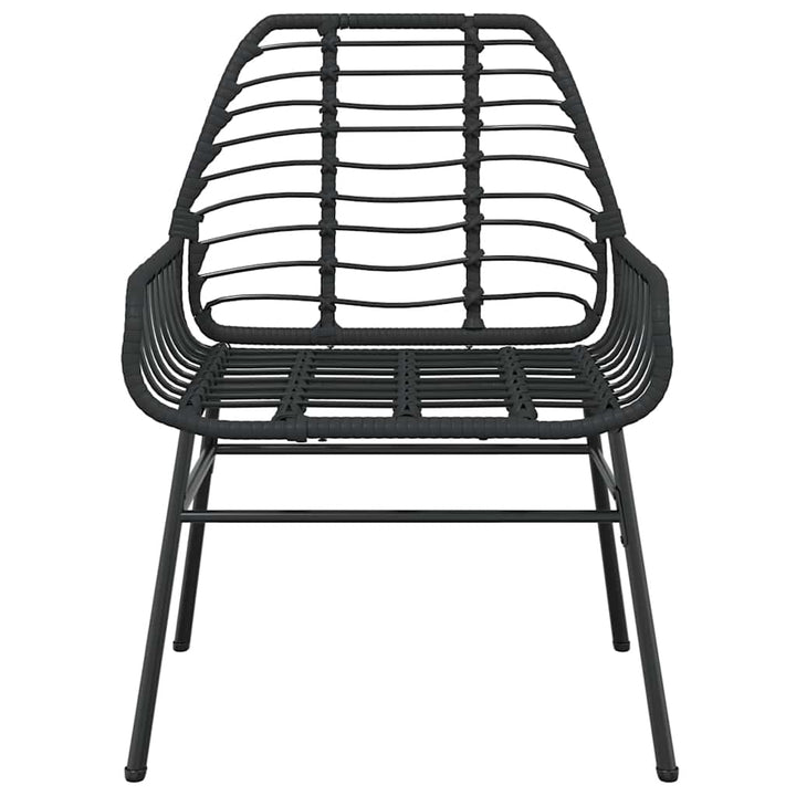 3 dele spisebordssæt til haven polyrattan glas sort