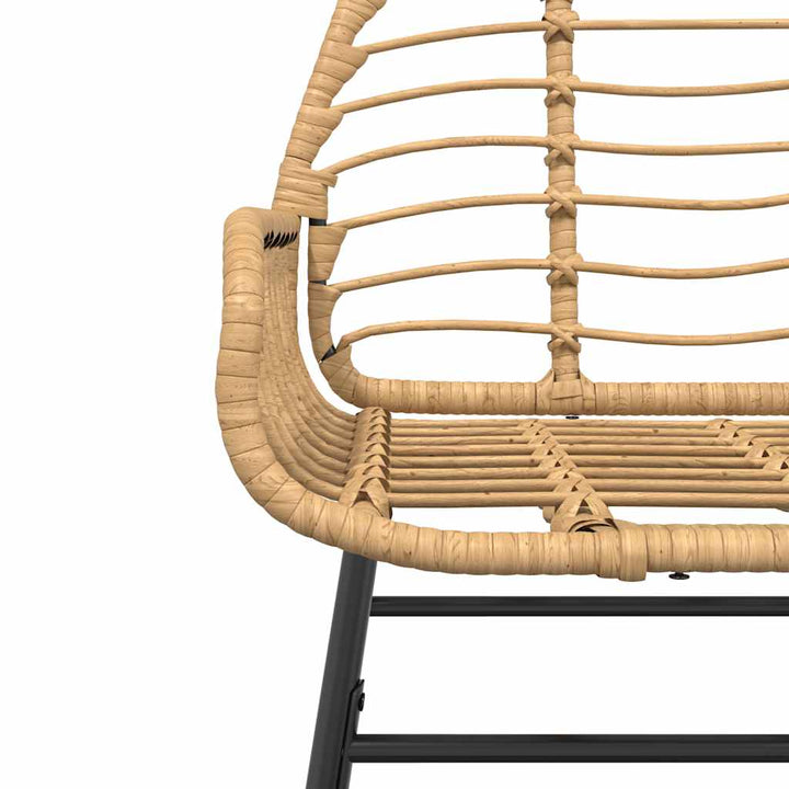 5 dele spisebordssæt til haven polyrattan glas brun
