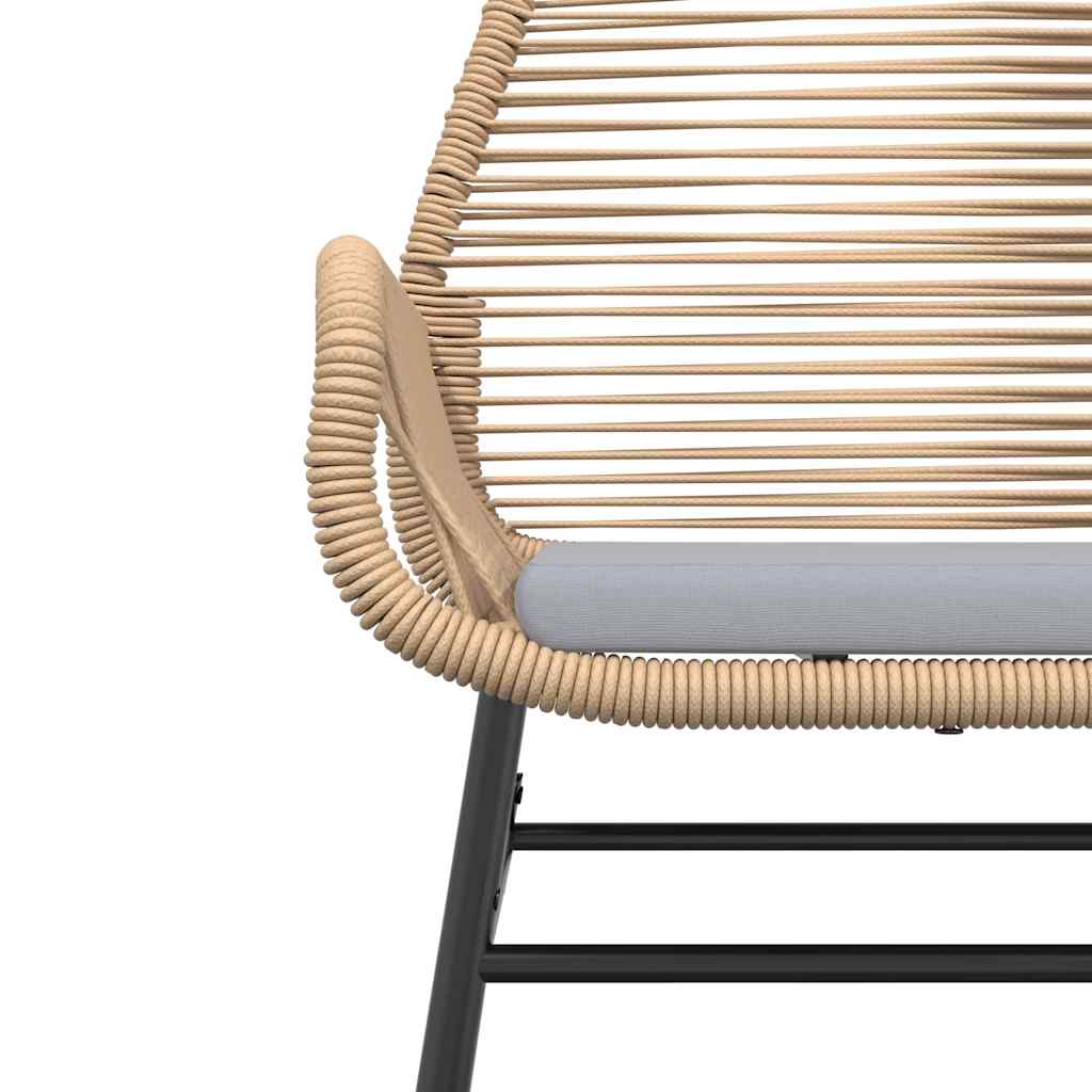 3 dele spisebordssæt til haven m. hynder polyrattan glas brun