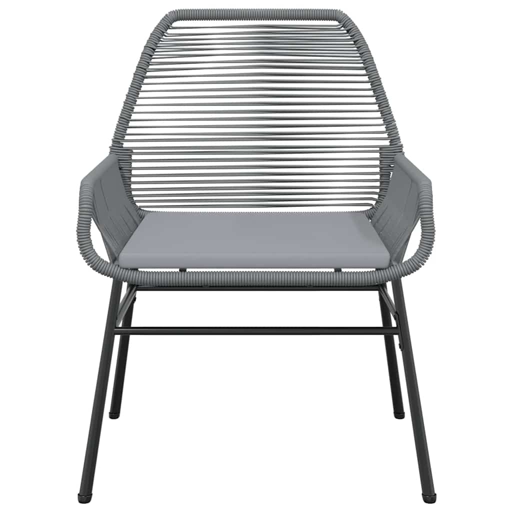 5 dele spisebordssæt til haven med hynder polyrattan glas grå