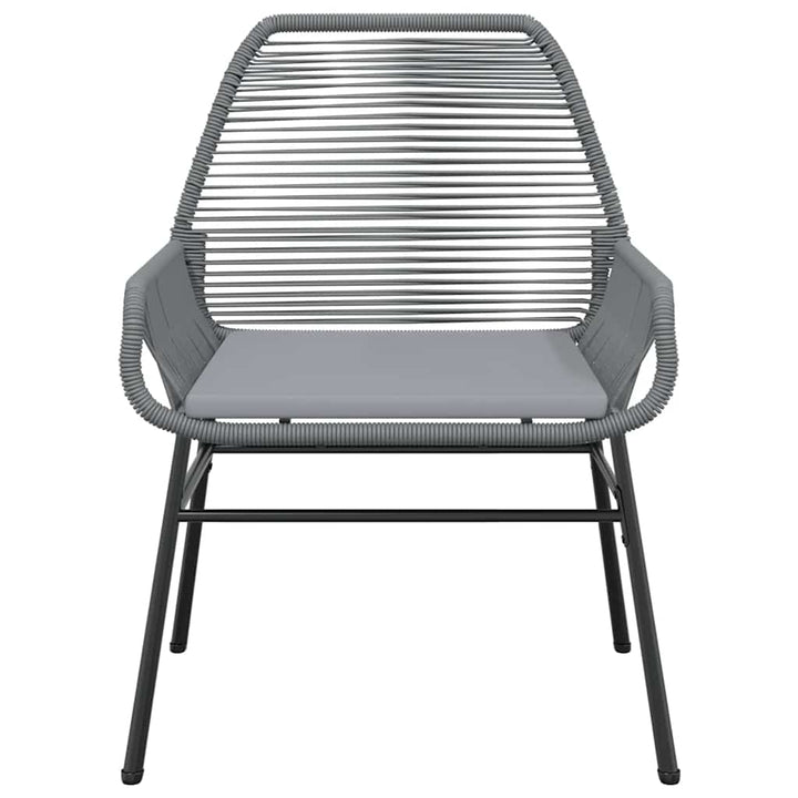 5 dele spisebordssæt til haven med hynder polyrattan glas grå