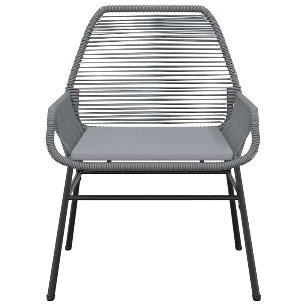 5 dele spisebordssæt til haven med hynder polyrattan glas grå