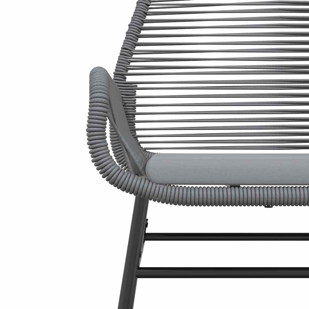 5 dele spisebordssæt til haven med hynder polyrattan glas grå