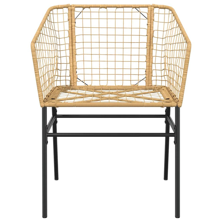 3 dele spisebordssæt til haven polyrattan glas brun