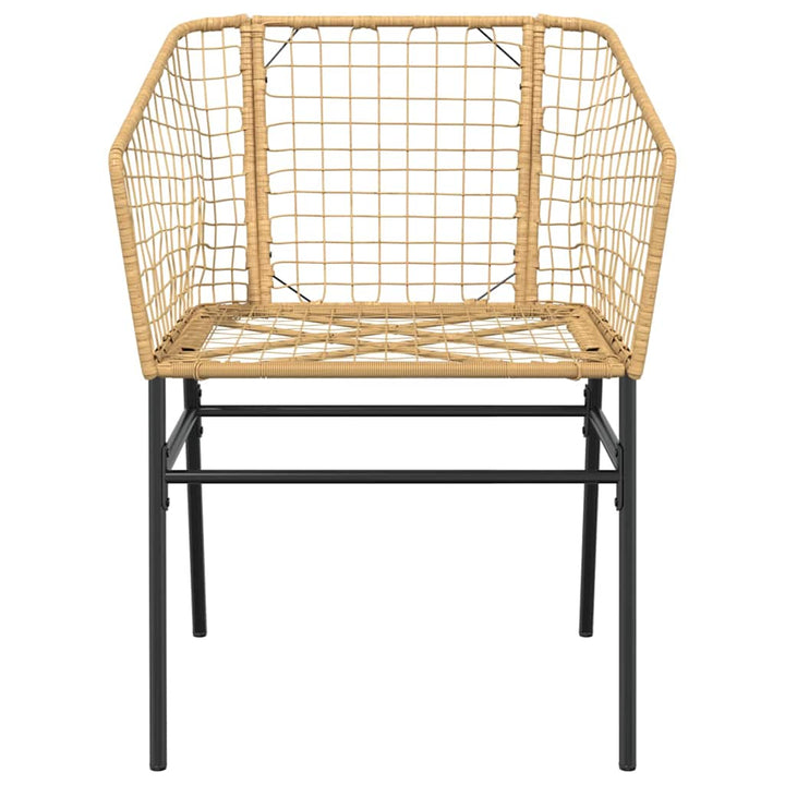 5 dele spisebordssæt til haven polyrattan glas brun