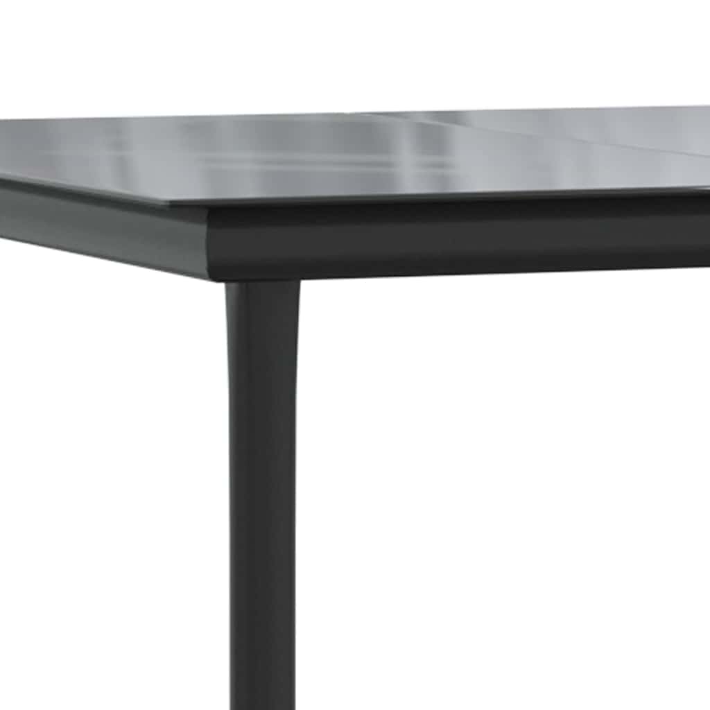 5 dele spisebordssæt til haven polyrattan glas brun