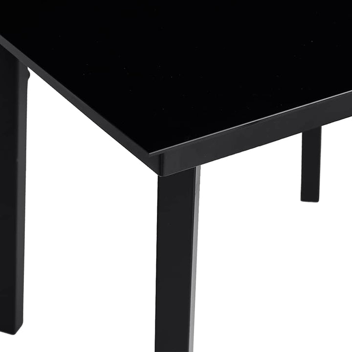 3 dele spisebordssæt til haven polyrattan glas sort