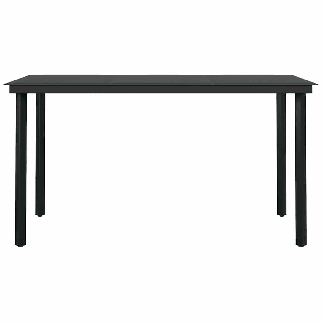5 dele spisebordssæt til haven polyrattan glas brun